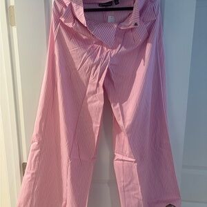 New York & Company Pink Striped Pants